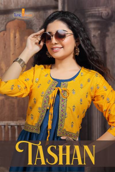 Tashan By Tunic House Rayon Kurti With Jacket Collection